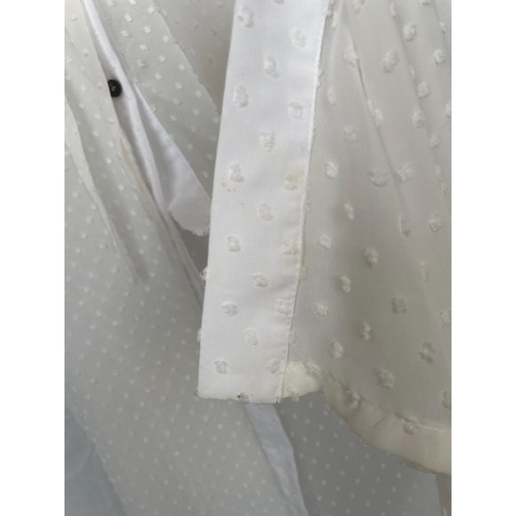 Malia Mills Carol Robe Sheer Maxi Coverup Dress M White - Picture 10 of 14